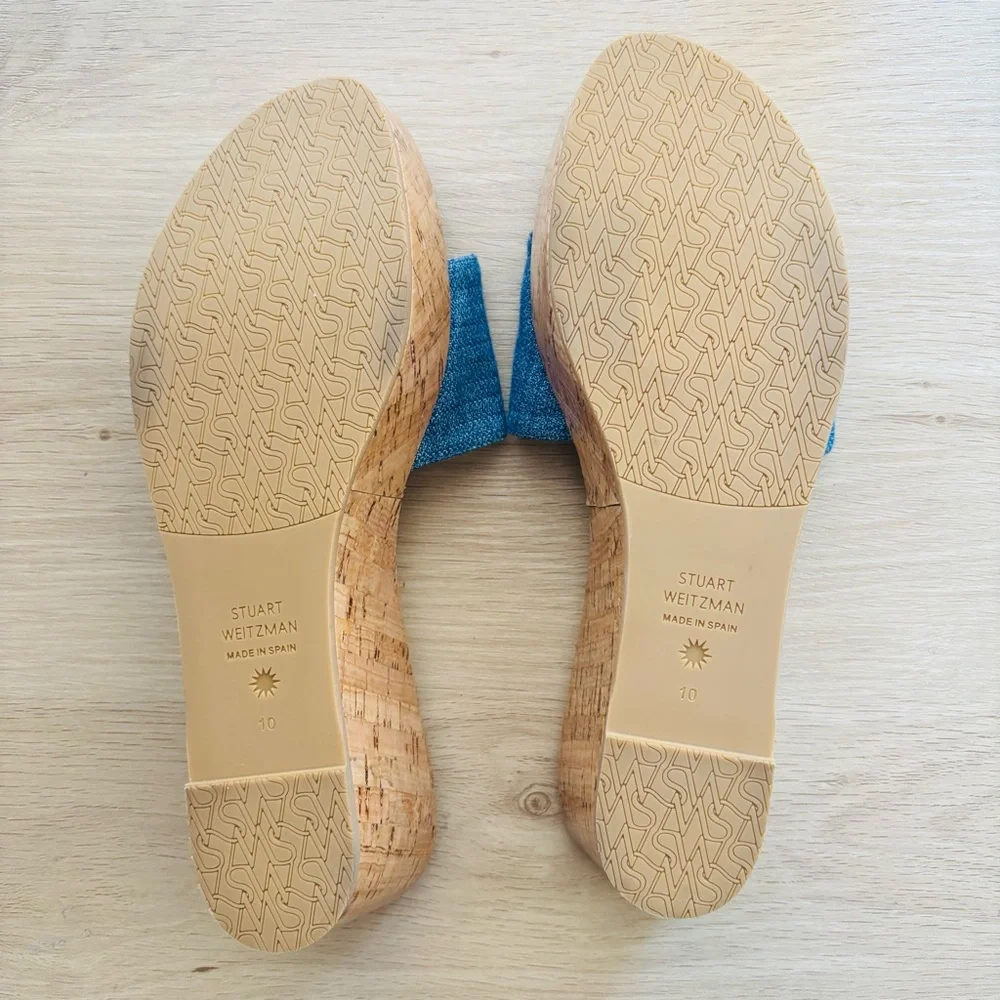 Stuart Weitzman Blue‎ Wedge Sandals - Picture 7 of 9